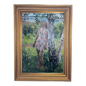 Young Girl Oil on Canvas Painting