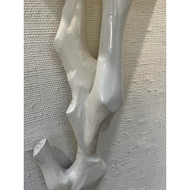 1970s White Wooden Modern Branch Sconce For Sale - Image 10 of 12