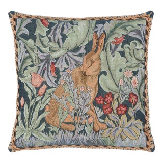 Morris Hare Left Cushion With Feather Filler - 33x33cm (13"x13") For Sale