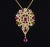 Early 21st Century Certified Natural 10.46Cts VS G Diamond Multi Tourmaline 18K Gold Pendant Brooch For Sale - Image 5 of 10