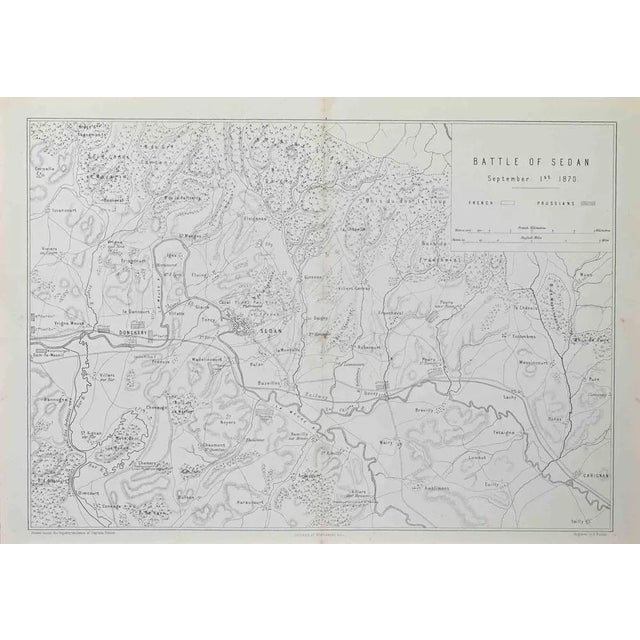 Battle of Sedan is a map realized by Robert Walker. Lithograph, printed in 1872 by Milliam Mackenzie, London. Good...