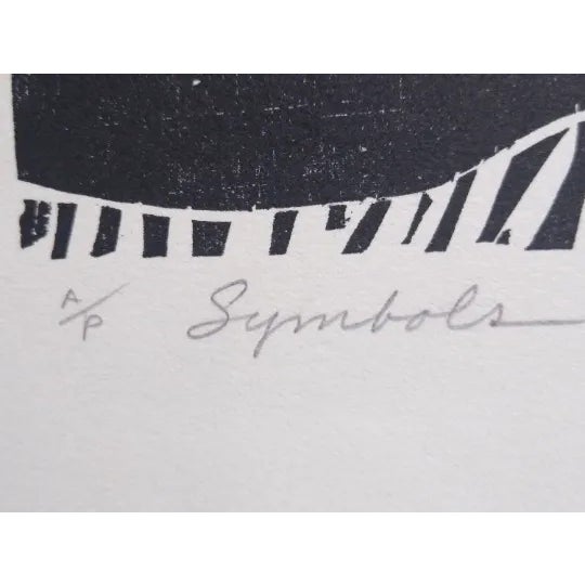 Irving Amen "Symbols" A/P signed wood block ~ 1950's Wood Blocks on wove paper (large sheet size: 19 x 24 ¼ inches),...