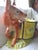 Vintage Huge Mid Century Italian Ceramic Fox and Mail Satchel Chache Pot For Sale - Image 9 of 15