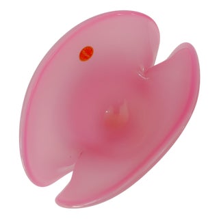 Shell-Shaped Vase in Pink Murano Glass Designed by Archimede Seguso for Seguso Vetri Darte, 1970s For Sale