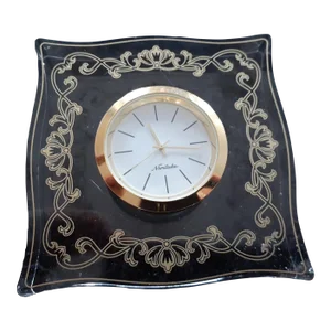 Vintage Noritake Quartz Desk Clock in Lucite Holder