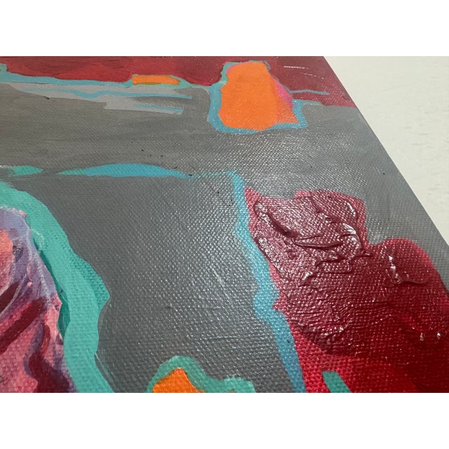 Textile Acrylic on Canvas by Danka Krol For Sale - Image 7 of 12