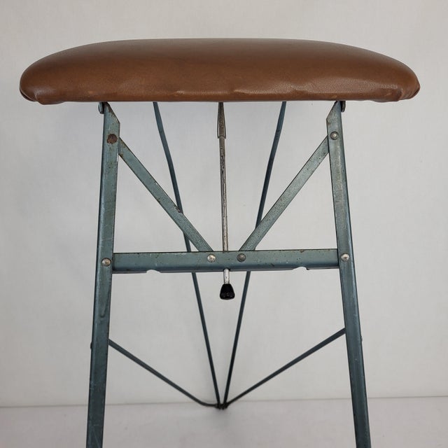 Industrial Dragonfly Stool from Normafix, 1950s For Sale - Image 3 of 11