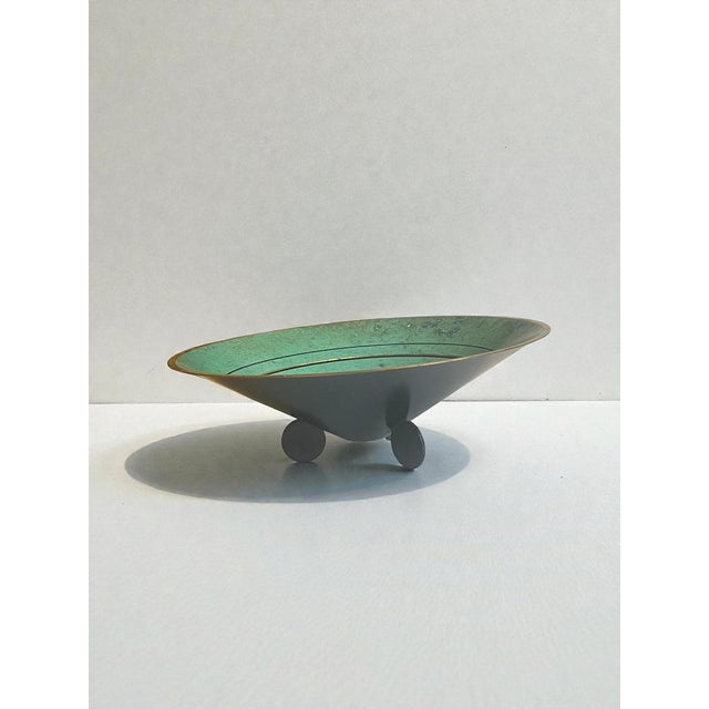Ikora Patinated Brass Centerpiece Bowl from WMF, 1930 For Sale - Image 6 of 9