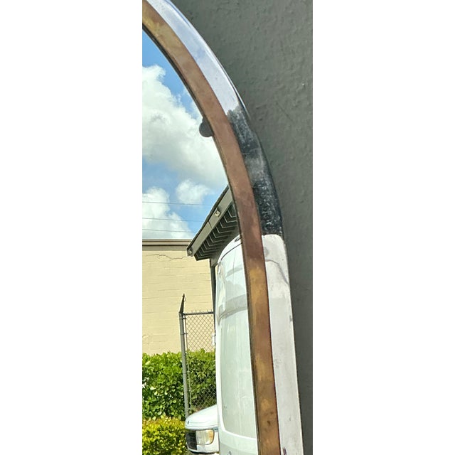 Silver Vintage Arched Metal Mirror After Pace For Sale - Image 8 of 12