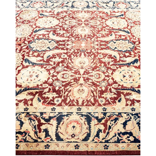 Solo Rugs Vintage Moroccan Hand Knotted Wool Area Rug, Burgundy - 6'1" X 9'1" For Sale - Image 4 of 9