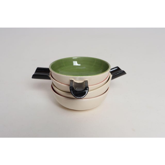 Set of Four Vintage Green and Pink Ceramic Ramekins/Ashtrays by Charles Wilton For Sale - Image 11 of 16