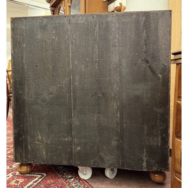 Wood Baroque Secretaire in Fruitwood Marquetry, Germany, 1760 For Sale - Image 7 of 8