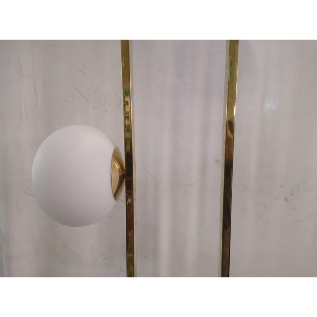 Vintage Brass and Glass Floor Lamp, 2000 For Sale - Image 9 of 10