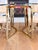 Metal Vintage Cal-Style Brass & Glass 4-Piece Dining Set For Sale - Image 7 of 13