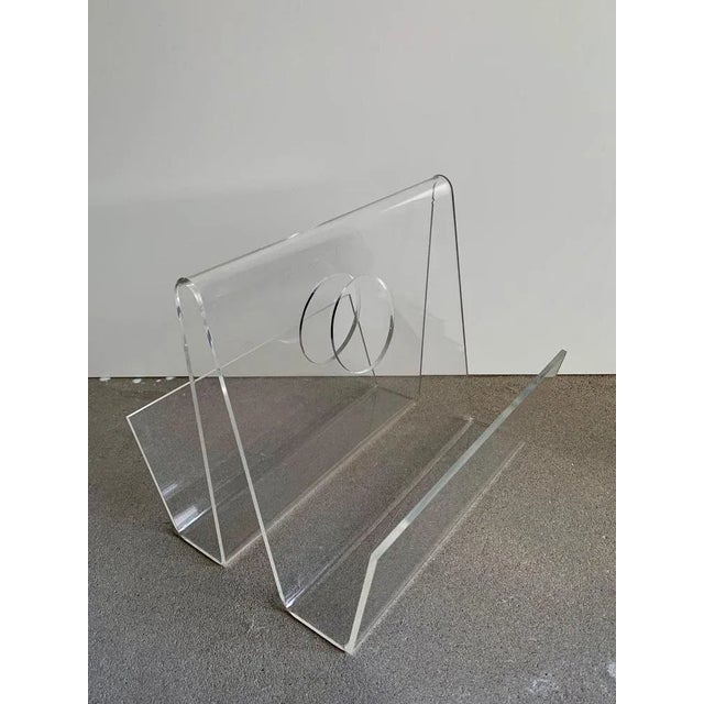 Vintage Acrylic glass Magazine Holder, 1970s For Sale - Image 3 of 8