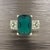Natural Tourmaline Diamond Ring 6 14k W Gold 5 TCW Certified For Sale - Image 4 of 12