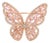 Sparkling Butterfly Brooch in 925 Sterling Silver With Rose Gold Finish For Sale