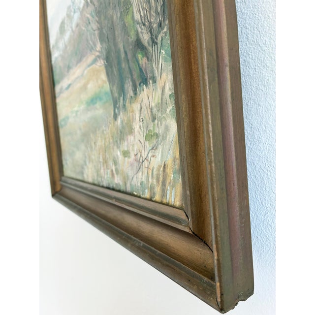 Antique Original Landscape Oil Painting, Signed Countryside Art For Sale - Image 4 of 11