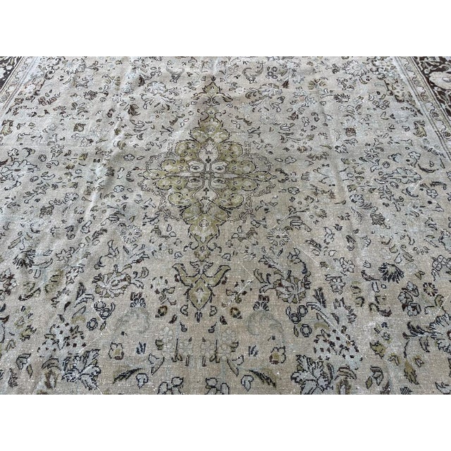 Vintage Traditional Hand-Knotted Wool Rug - 10" X 13'7" For Sale - Image 9 of 11