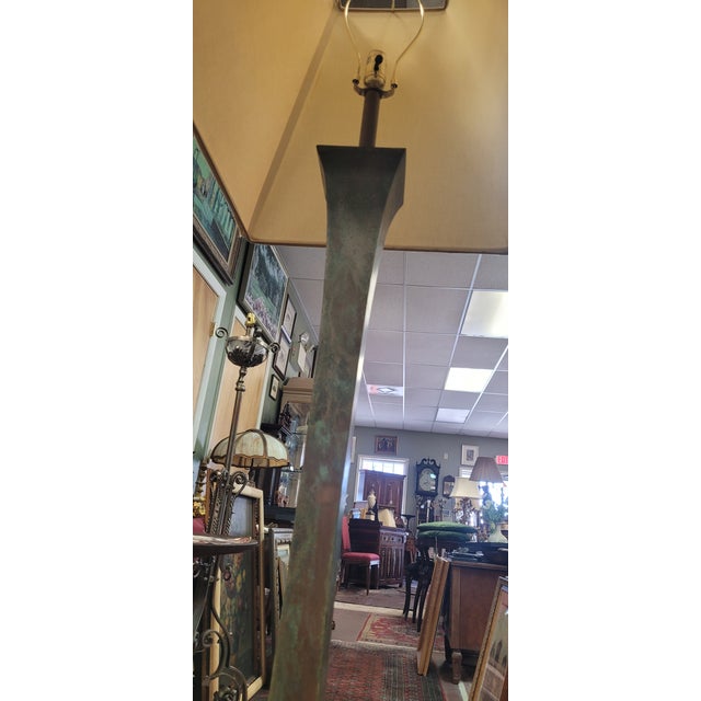 Mid-Century Modern 1980s Modern Bronze Floor Lamp For Sale - Image 3 of 9