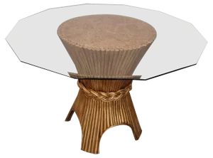 Round Rattan Dining Table