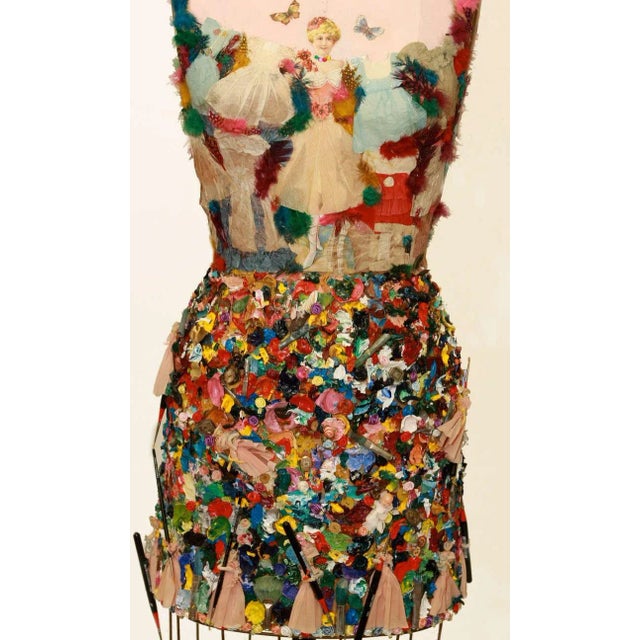 Metal Extraordinary Mixed-Media Dress Form Sculpture For Sale - Image 7 of 13