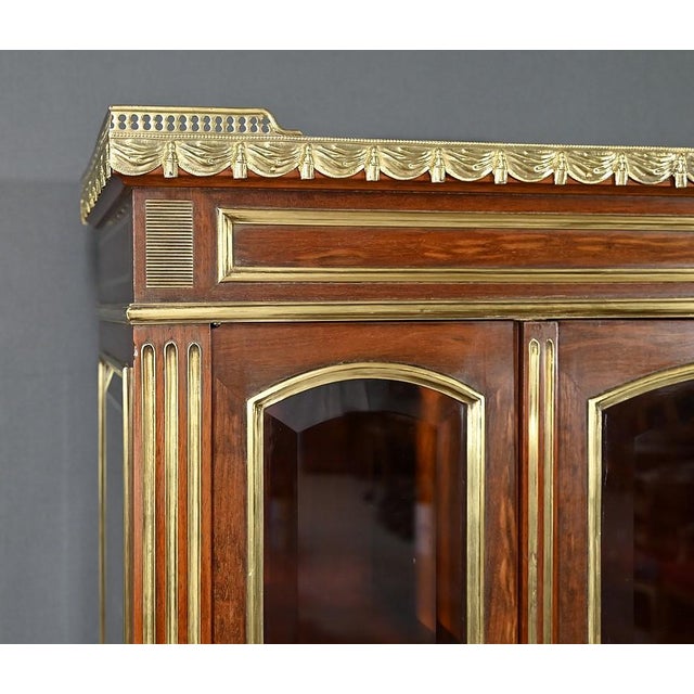 Small Cylinder Desk with Showcase For Sale - Image 11 of 18