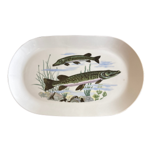 Vintage Mediterranean Ba Aria Oval Porcelain Fish Platter