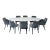 Modern Bontempi Casa / Gallotti&Radice 9-Piece Oval Dining Set For Sale
