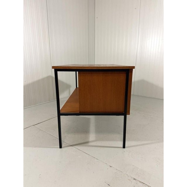 Wood Vintage Teak and Black Steel Desk by Günter Renkel, 1960s For Sale - Image 7 of 18