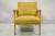 Vintage Mid Century Blonde Wood Paddle Arm Club Lounge Chair attr. Heywood Wakefield. Item features solid wood frame,...