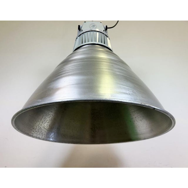 Gray Large Industrial Aluminium Pendant Light from Elektrosvit, 1960s For Sale - Image 8 of 18