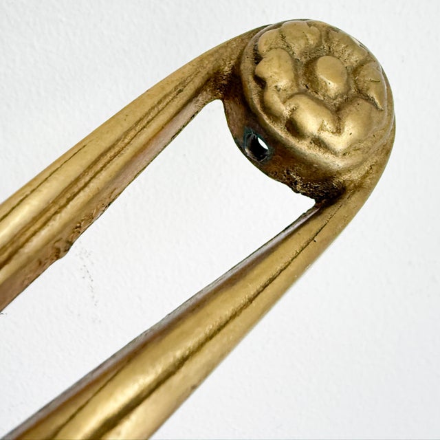 Metal Vintage Brass Double Wall Candle Sconce, 1950s For Sale - Image 7 of 15
