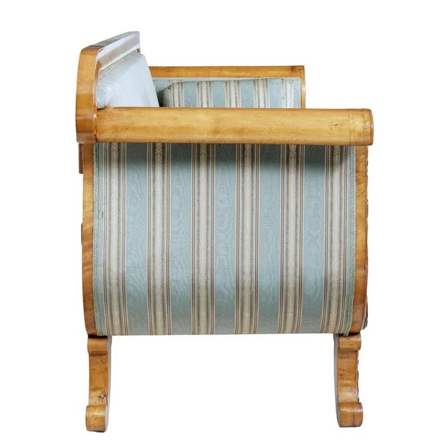 19th Century Swedish Carved Birch Sofa For Sale - Image 4 of 11
