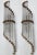 Pair Vintage Art Deco Skyscraper Wall Sconces Fixture in Brass & Ribbed Glass Rod Ship Light For Sale - Image 4 of 7