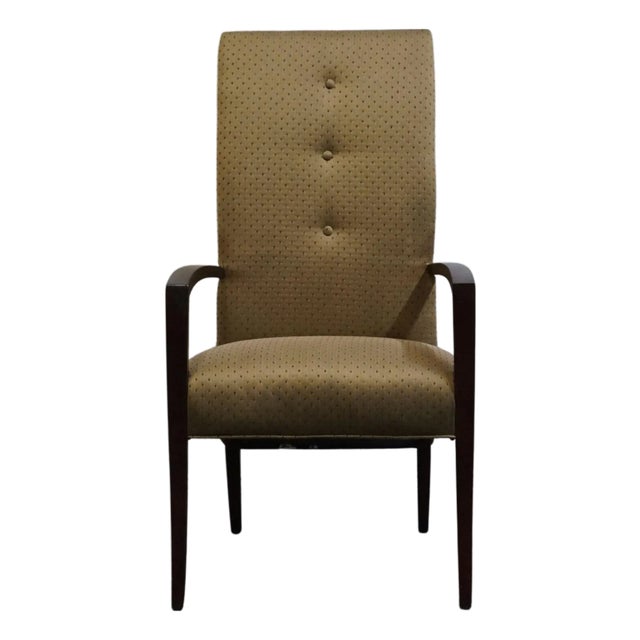 Hickory White Contemporary Modern Upholstered Dining Arm Chairs For Sale