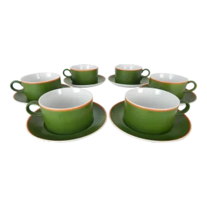 1960s LeGardo Tackett Schmid Cup and Saucer Set- 12 Pieces