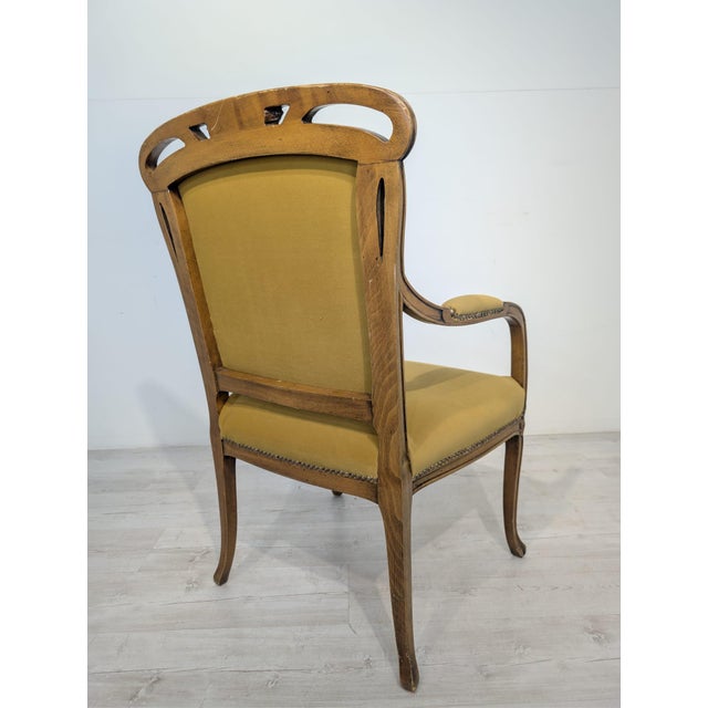 Art Nouveau Armchair Throne on Springs, 1890s For Sale - Image 12 of 18