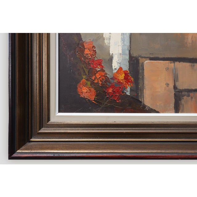 J. Geurts, Still Life with Fruit and Flowers, 1960s, Oil Painting on Canvas For Sale - Image 8 of 11