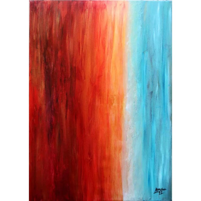 Anna Maria Caboni, World Upside Down, Original Acrylic Painting, 2022 For Sale