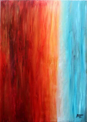 Anna Maria Caboni, World Upside Down, Original Acrylic Painting, 2022