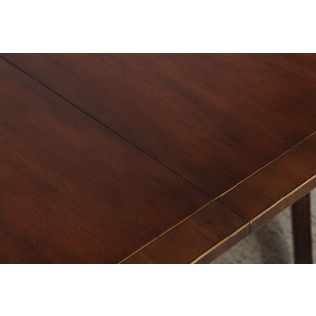 Baker Mahogany Inlaid Double Pedestal Dining Table For Sale - Image 14 of 17