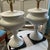 Alabaster 1980s Metal Urn Table Lamps - a Pair For Sale - Image 8 of 9