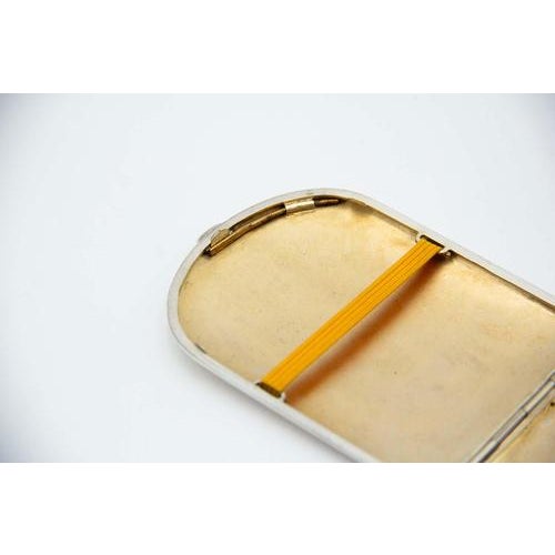 Semi-Oval Silver Cigarette Case For Sale - Image 3 of 4