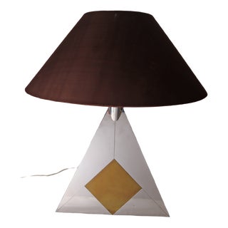 Mid-Century Pyramid Table Lamp For Sale