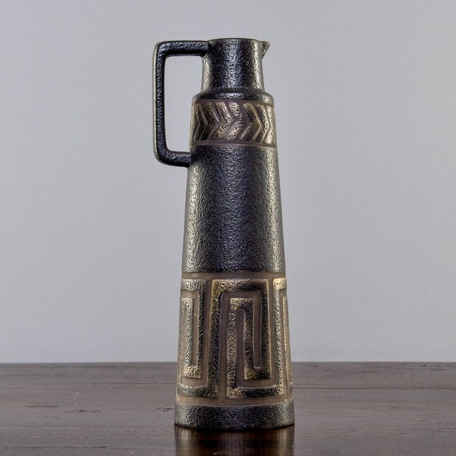 Mid-Century Modern Mid Century Signed Ewer Form Ceramic Vase by Ceramano of West Germany For Sale - Image 3 of 9