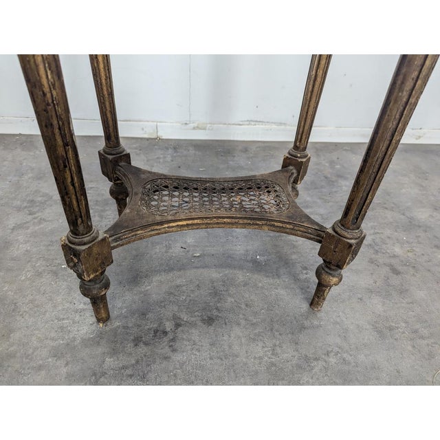 Louis XVI Giltwood Pedestal Table For Sale - Image 5 of 7