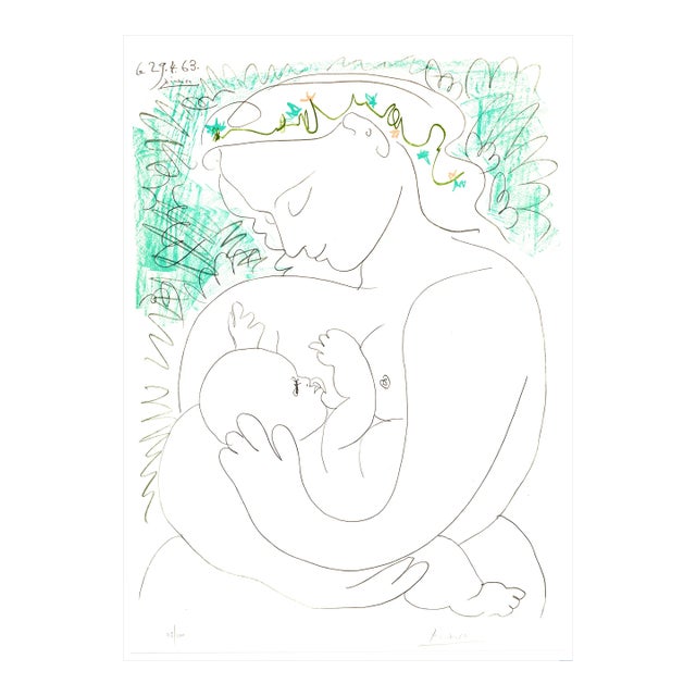 After Pablo Picasso - Handsigned Lithograph - Maternity 1963 For Sale