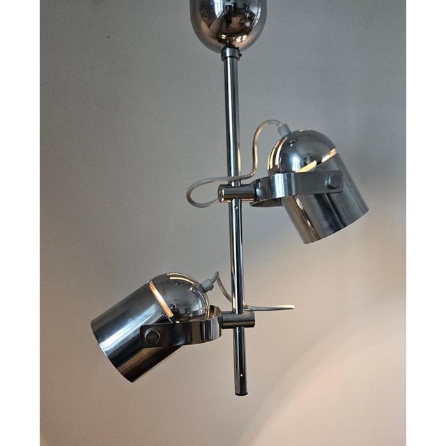 Mid-Century Ceiling Chrome Lamp from Lidokov, 1970s For Sale - Image 9 of 11