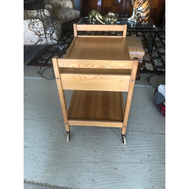 1960s Teak Mid-Century Modern Danish Bar Cart For Sale - Image 9 of 11